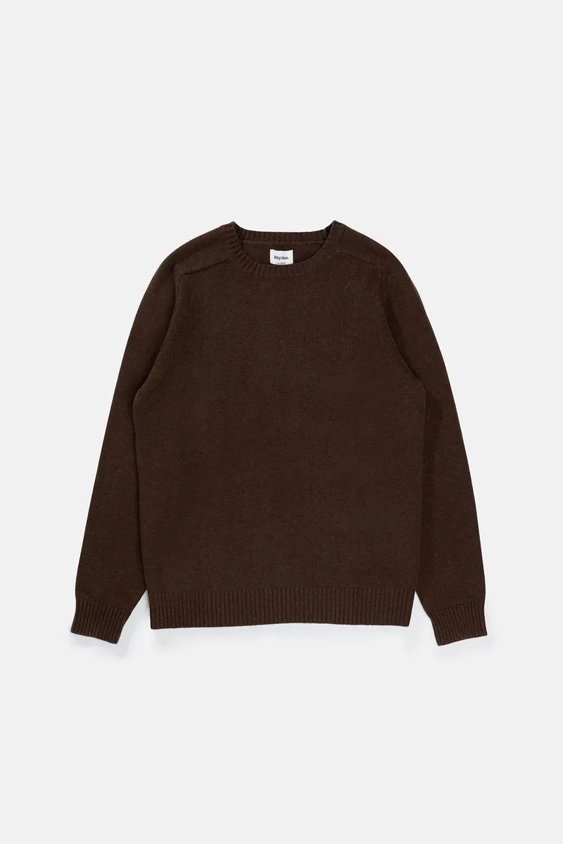 RHYTHM CLASSIC CREW KNIT - CHOCOLATE