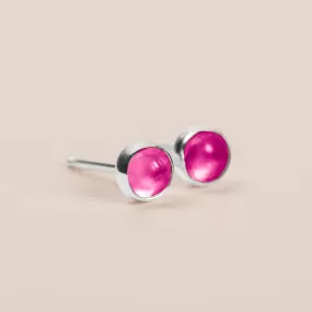 Ruby Gemstone Stud Earrings