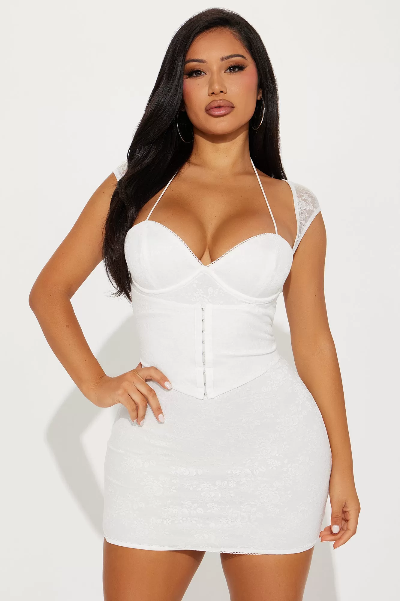 Scarlett Mesh Mini Dress - Ivory