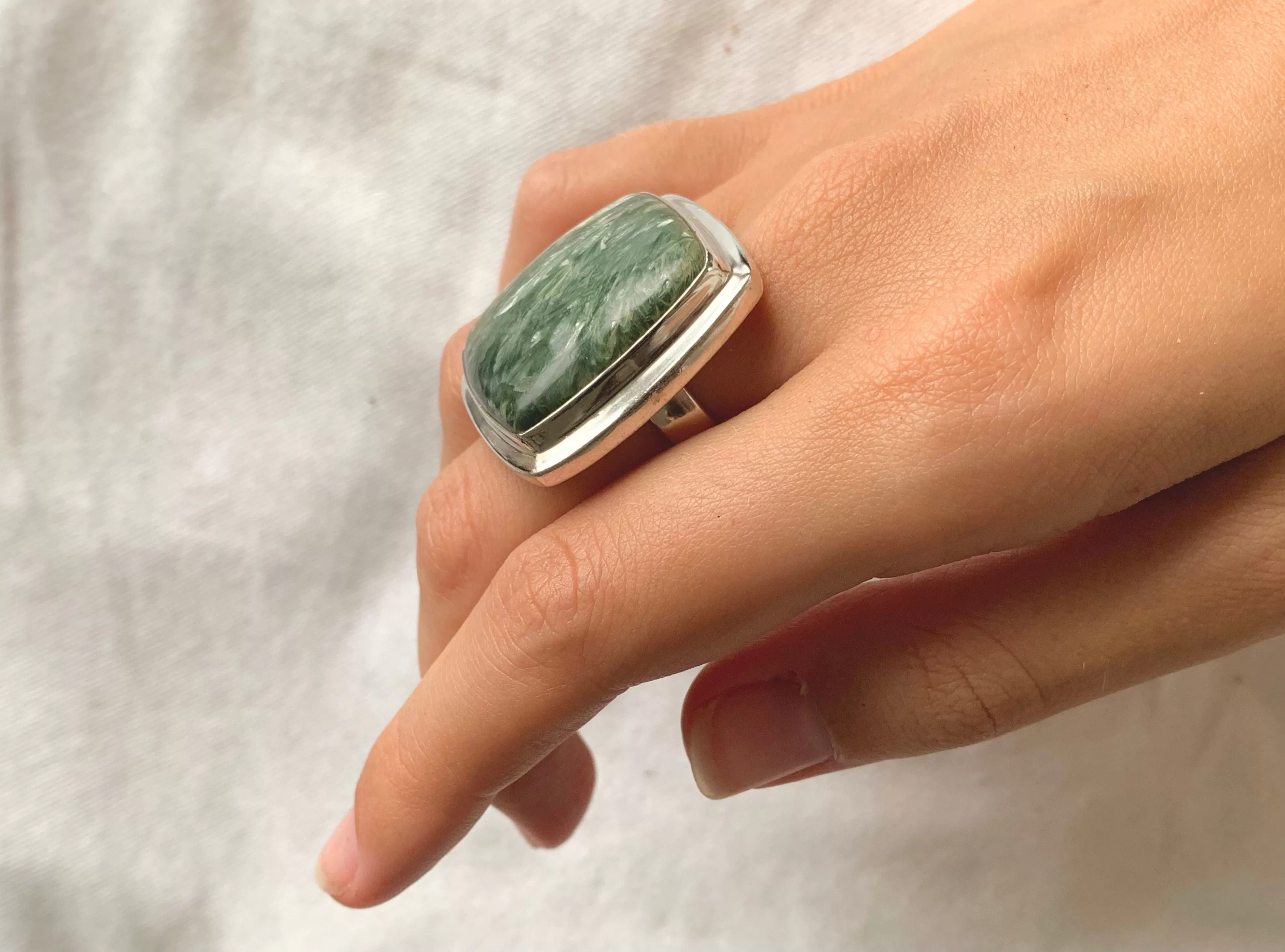 Seraphinite Ansley Ring - XLarge Square (US 7.5)