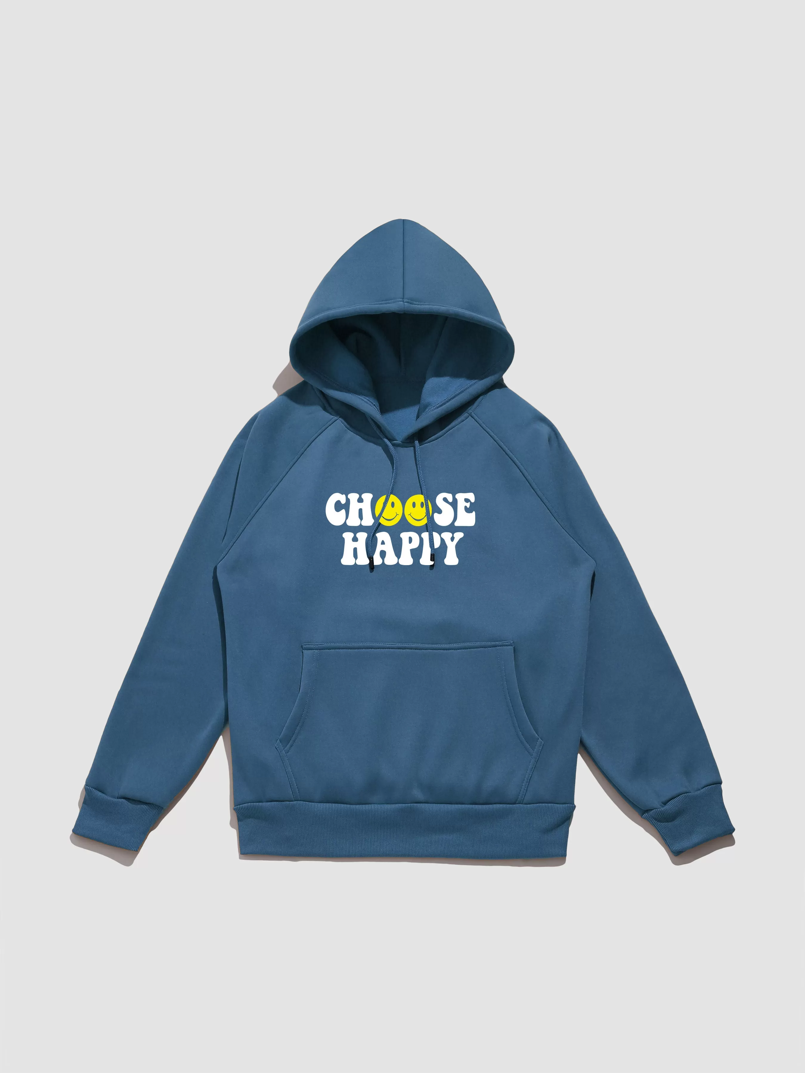 Smiley Slogan Print Hoodie