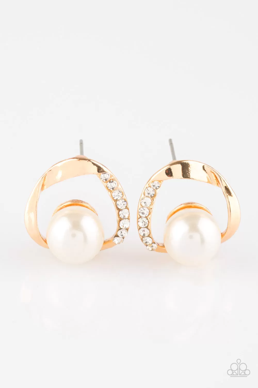 Stylishly Suave Gold-Post Earrings