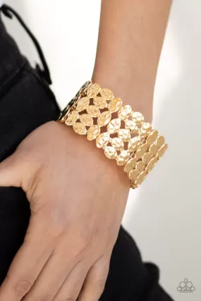 Tectonic Texture Gold-Bracelet