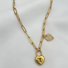 The Barbie Edit Double Heart Necklace