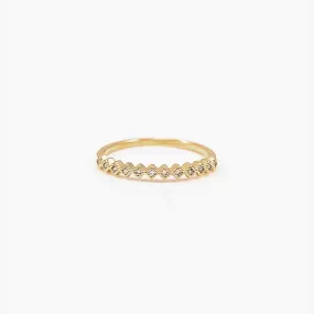 Thin Crystal Band Ring (Mix 2)