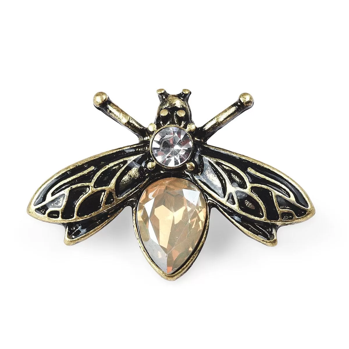 Vintage Brooch: Crystal Bug Brooch