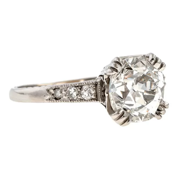 Vintage Engagement Ring, Old Mine 1.45ct.