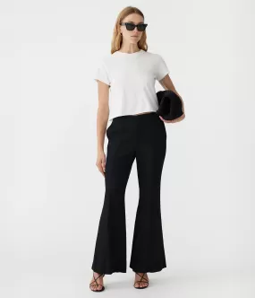 VISCOSE TWILL FLARED PANT- BLACK