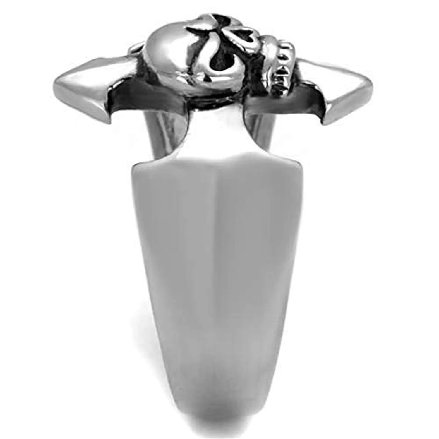 WildKlass Stainless Steel Ring High Polished Men Epoxy Jet