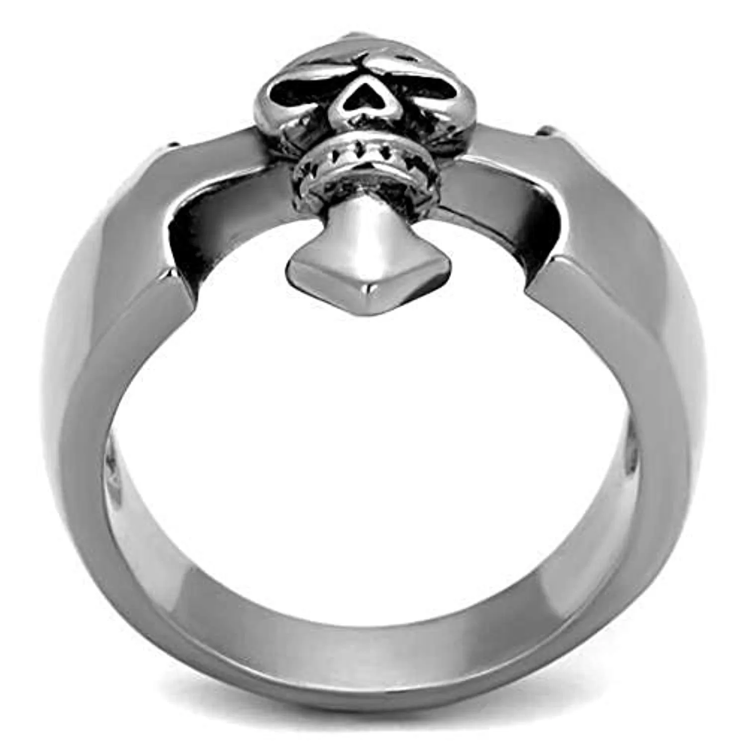 WildKlass Stainless Steel Ring High Polished Men Epoxy Jet